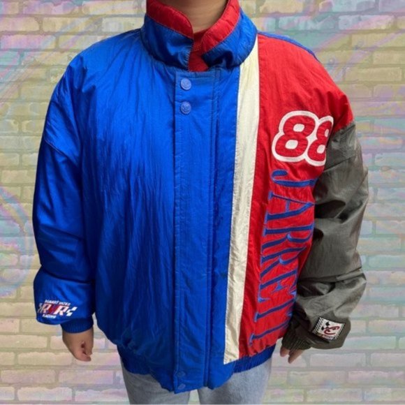 Vintage 90s NASCAR Dale Jarrett FORD Motors Chase Authentics Racing Jacket XL - Picture 1 of 13